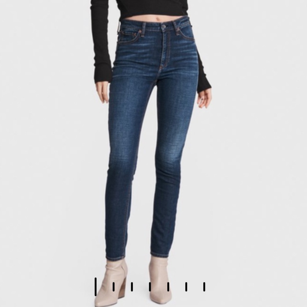 rag & bone Women's Skinny Jeans in Dark Blue